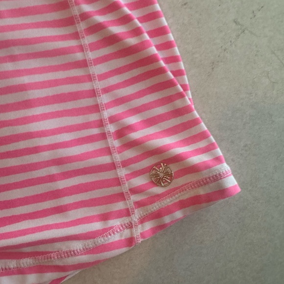Lily Pulitzer Luxletic Justine Half Zip Pullover Pink Beach Stripe - Picture 3 of 5
